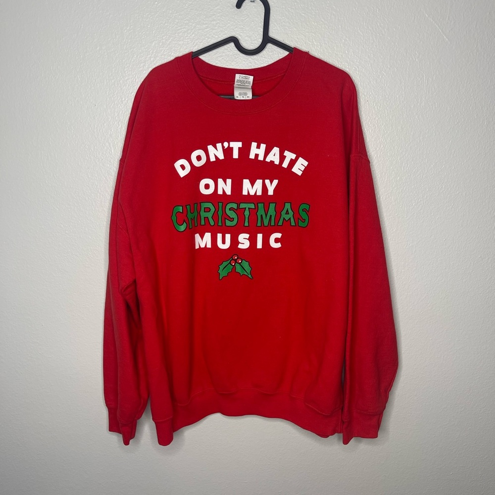 Don’t Hate On My Christmas Sweater Red Damaged XL